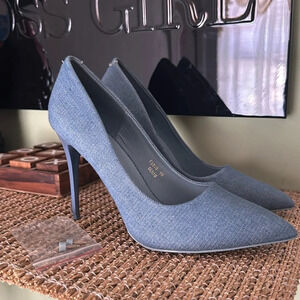 Bella Luna denim closed toe high heels size 10